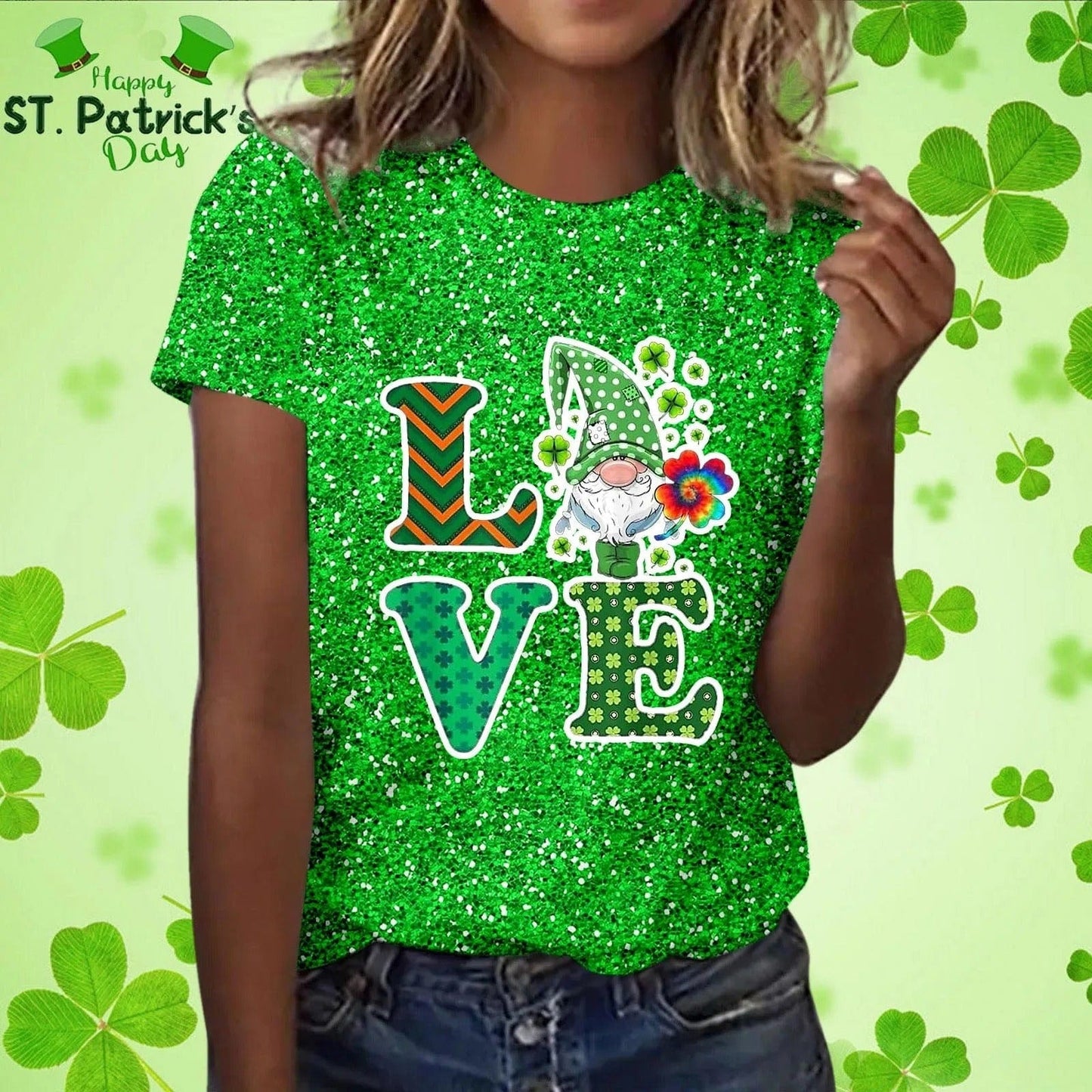 Four-Leaf Glow St. Patrick’s Shirt