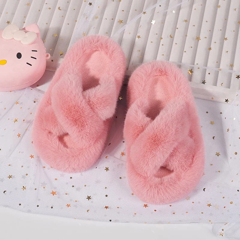 CozyCloud Kids Plush Slippers