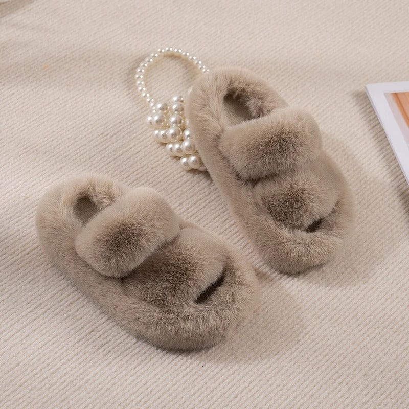 CozyCloud Kids Plush Slippers