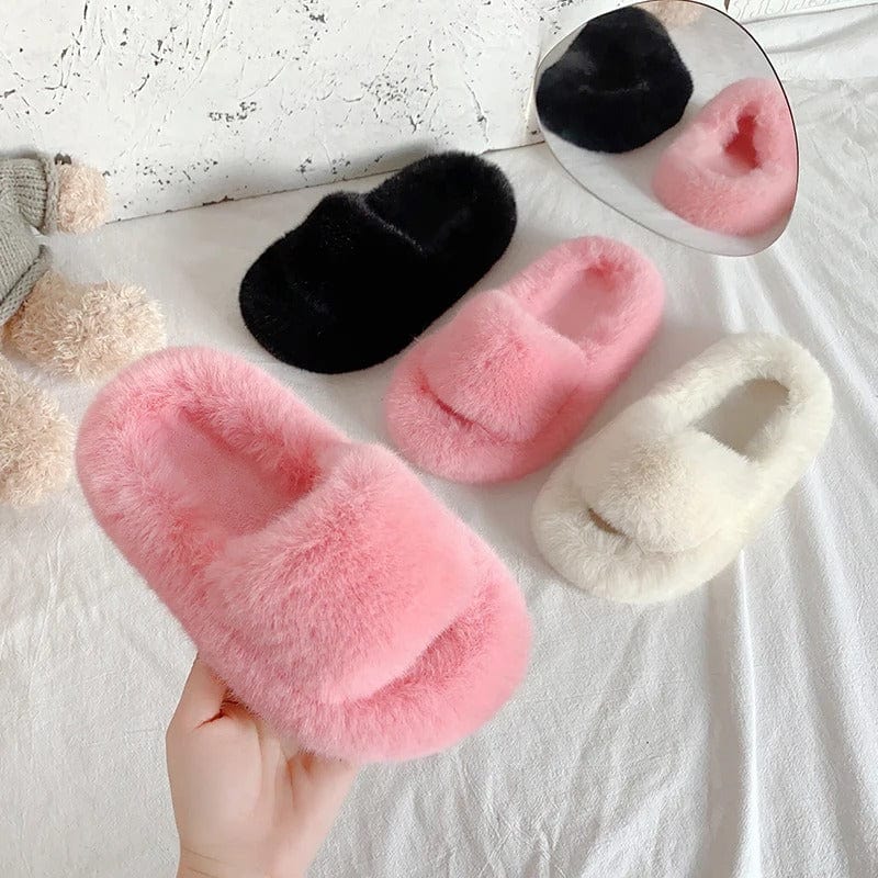 CozyCloud Kids Plush Slippers