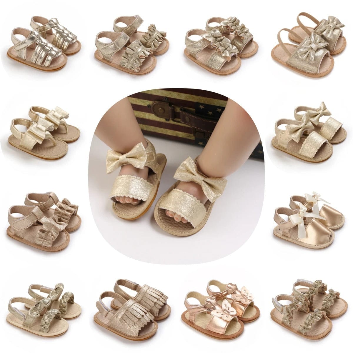 Princess Bow Baby Summer Sandals