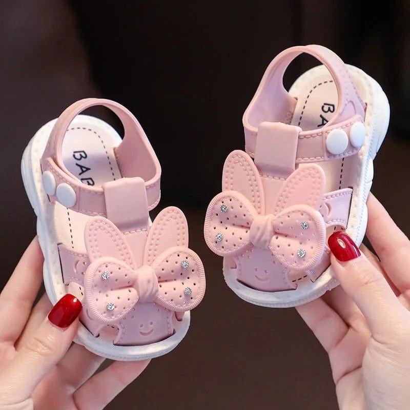 Sparkle Bow Baby Sandals – Soft & Stylish