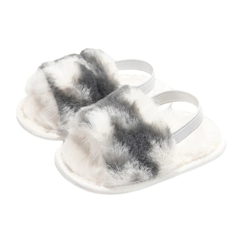 Fluffy Heart Baby Sandals