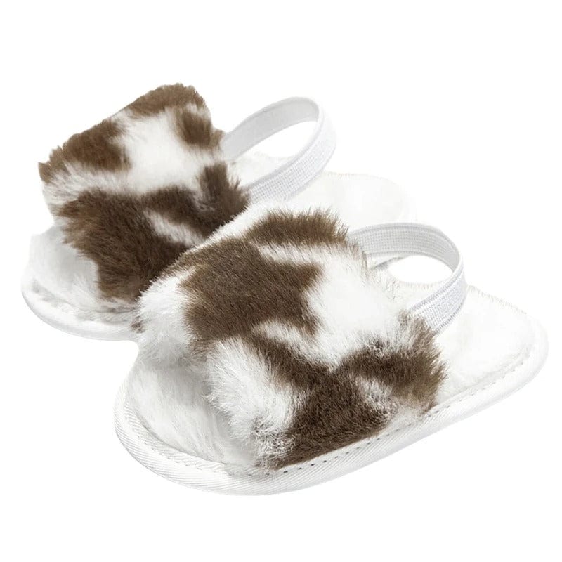 Fluffy Heart Baby Sandals