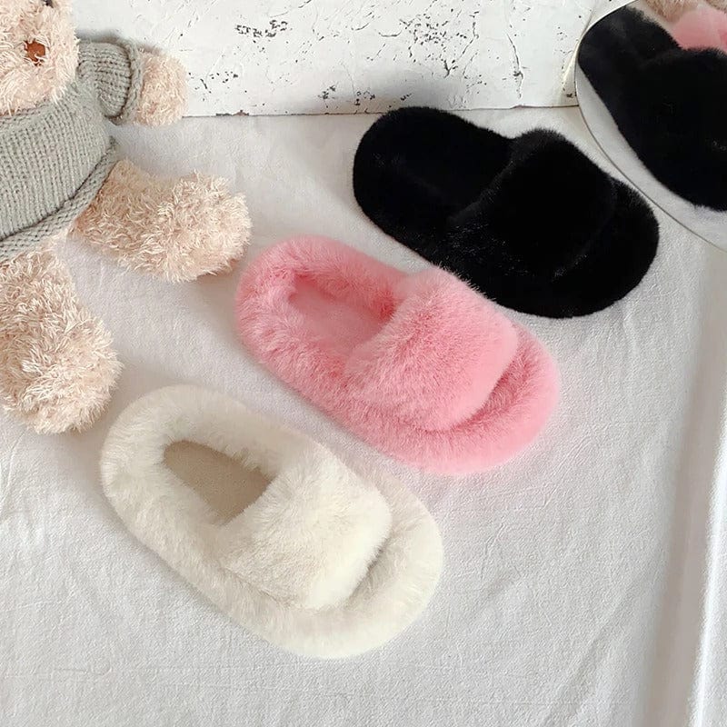 CozyCloud Kids Plush Slippers