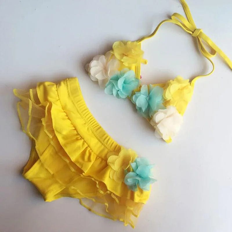Baby Flower Swimsuit 2-Piece Set
