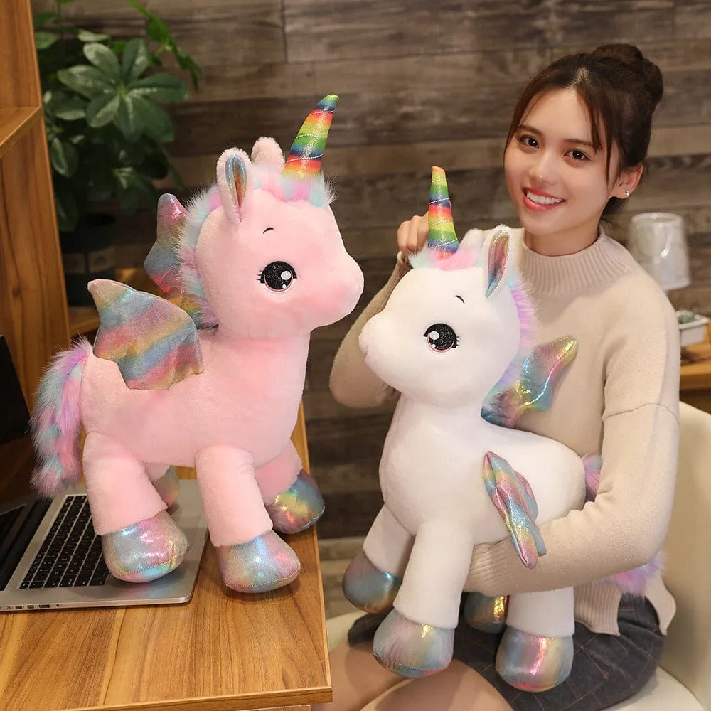 Rainbow Unicorn Plush Toy with Wings