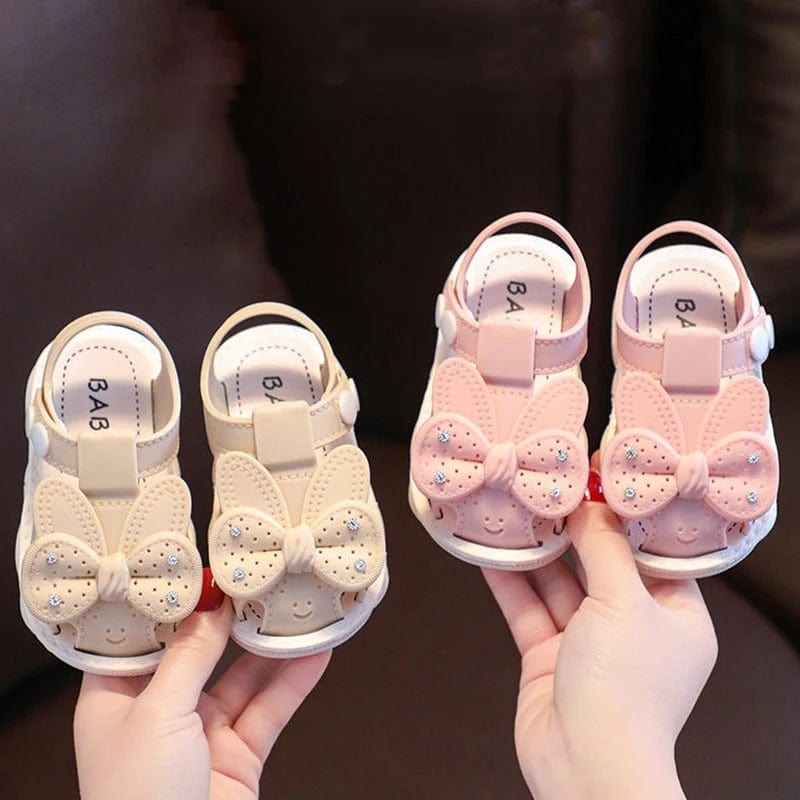 Sparkle Bow Baby Sandals – Soft & Stylish