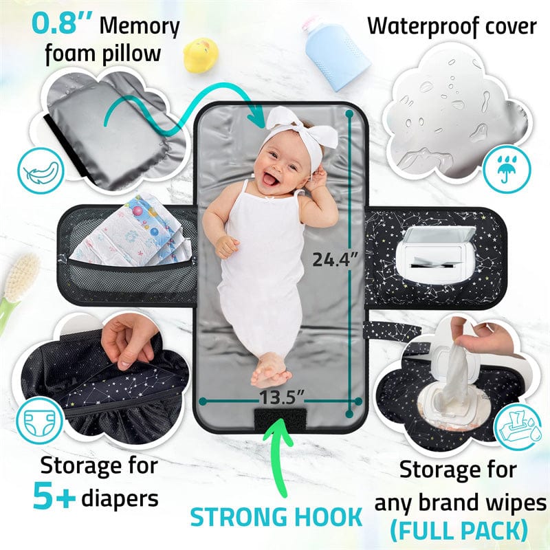 Portable On-the-Go Diaper Changing Pad