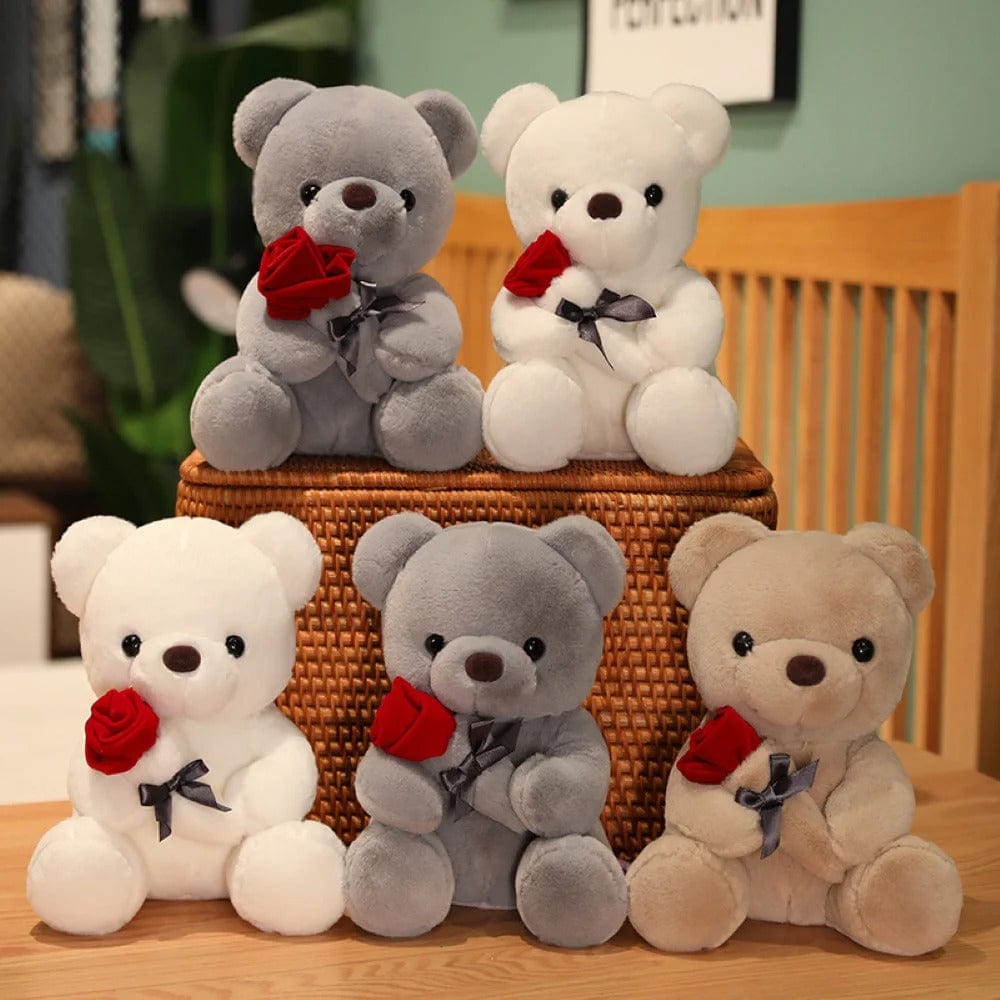 Rose Gift Stuffed Bear - Valentine's Edition
