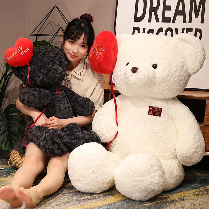 Balloon Hug Stuffed Bear - Romantic Gift
