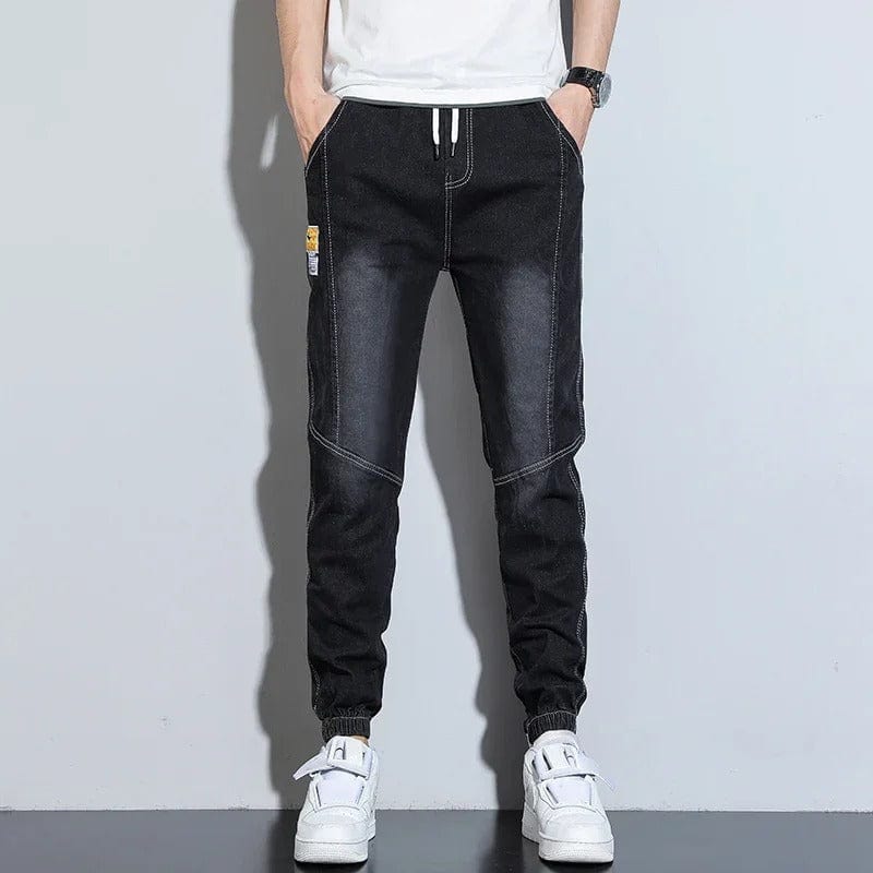 Men's Warm Fleece-Lined Denim Joggers
