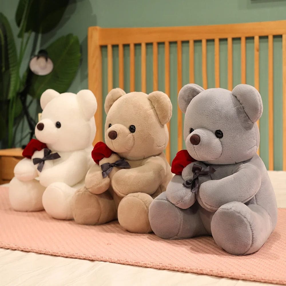 Rose Gift Stuffed Bear - Valentine's Edition