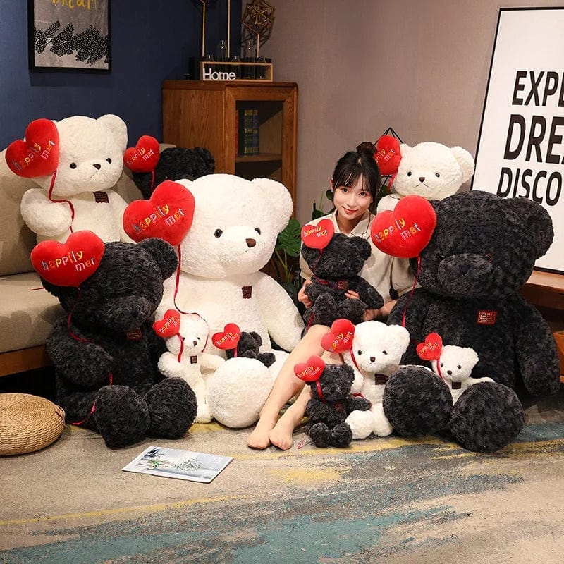 Balloon Hug Stuffed Bear - Romantic Gift