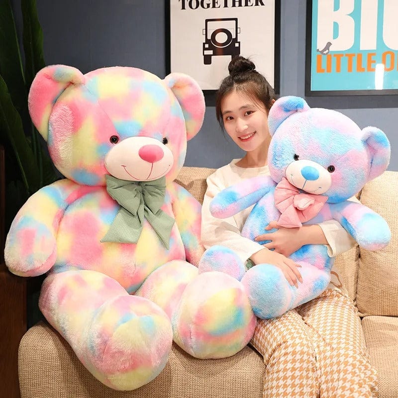 Giant Rainbow Stuffed Bear - Gift Edition