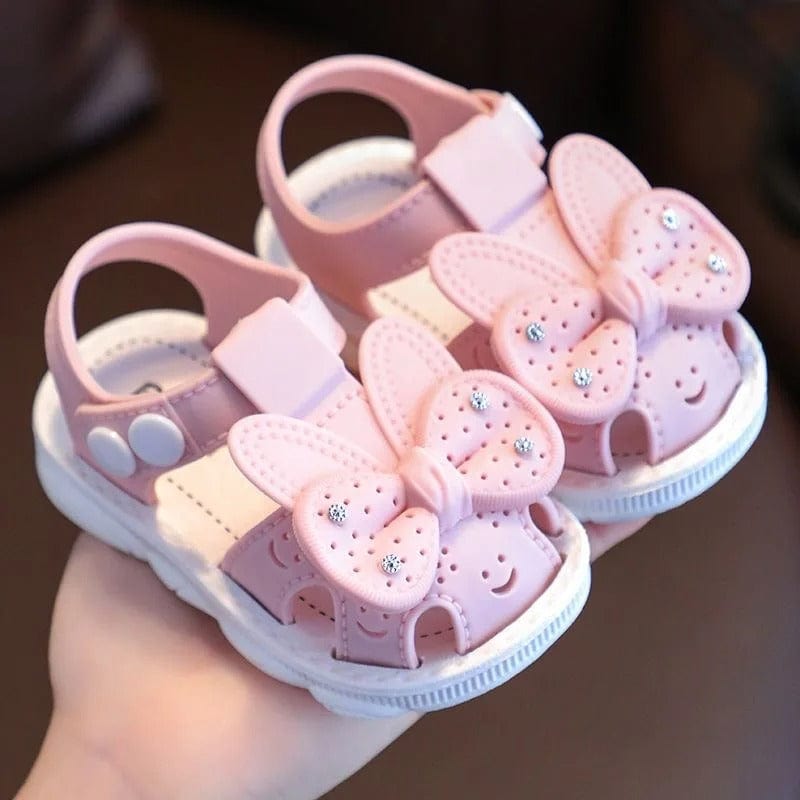 Sparkle Bow Baby Sandals – Soft & Stylish