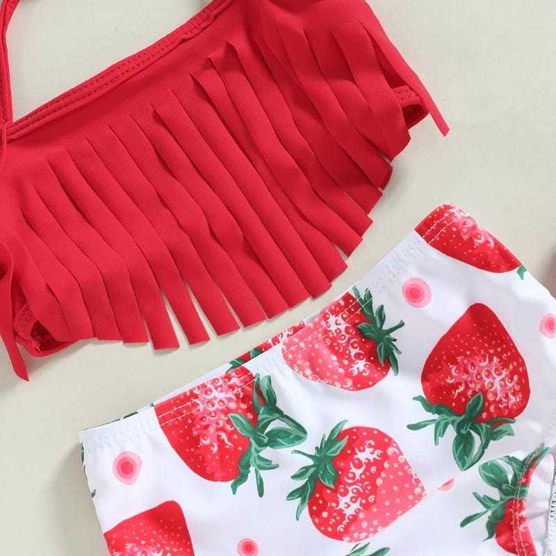 Baby Swimsuit - 3-Piece Tassel Bikini Set