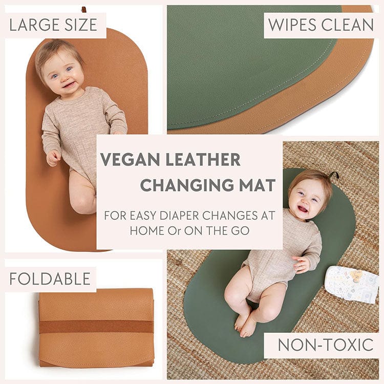 Portable Vegan Leather Changing Pad