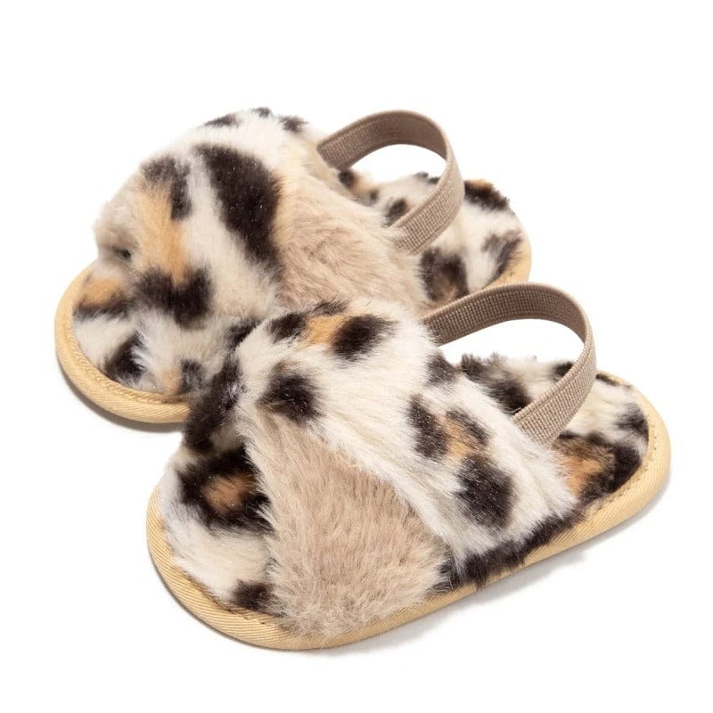 Fluffy Heart Baby Sandals