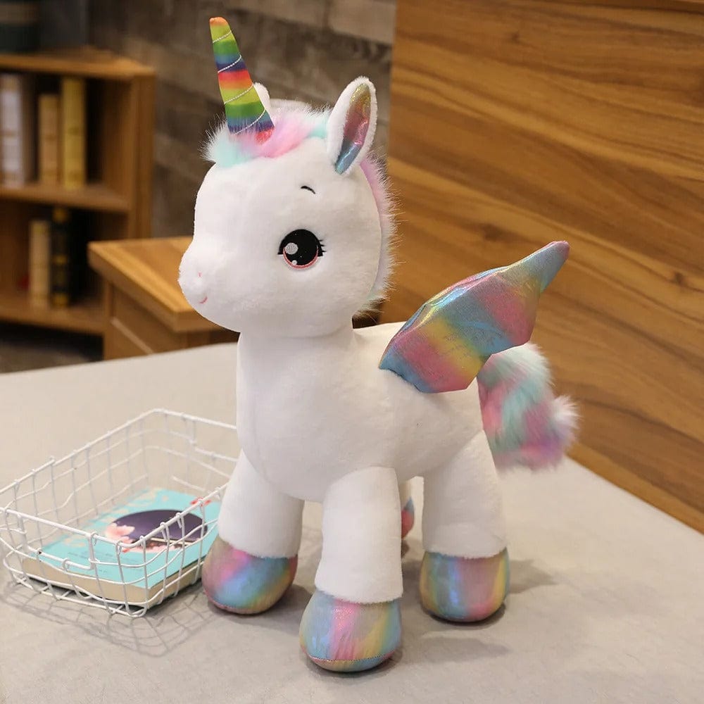 Rainbow Unicorn Plush Toy with Wings