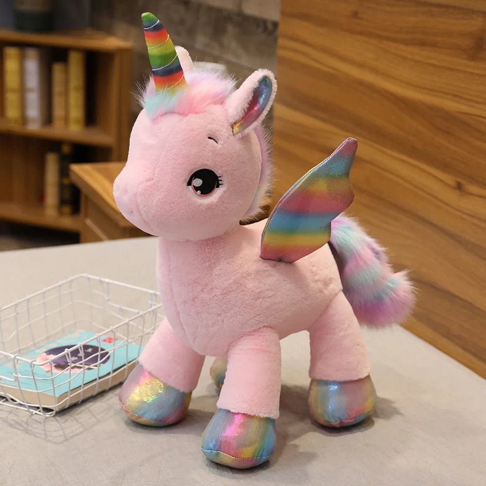 Rainbow Unicorn Plush Toy with Wings