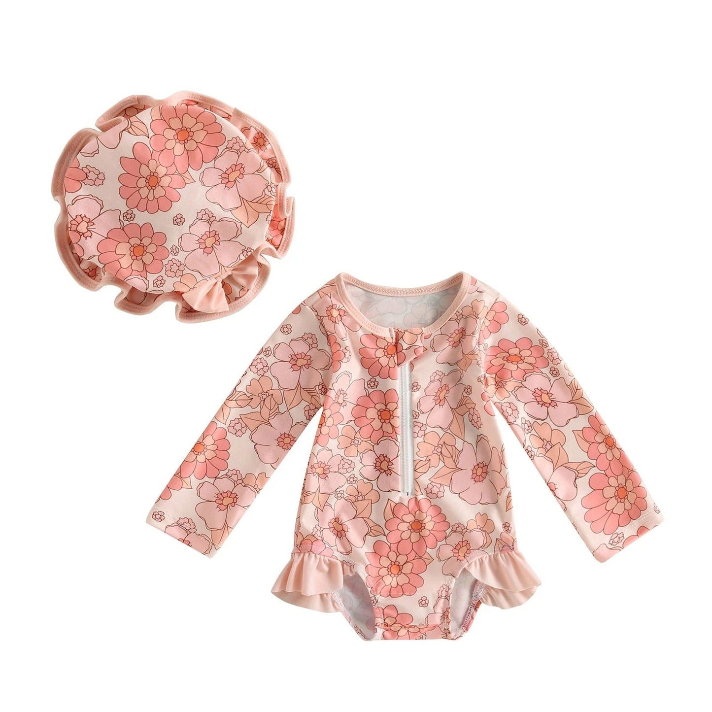 Baby Long Sleeve Rash Guard Swimsuit Set