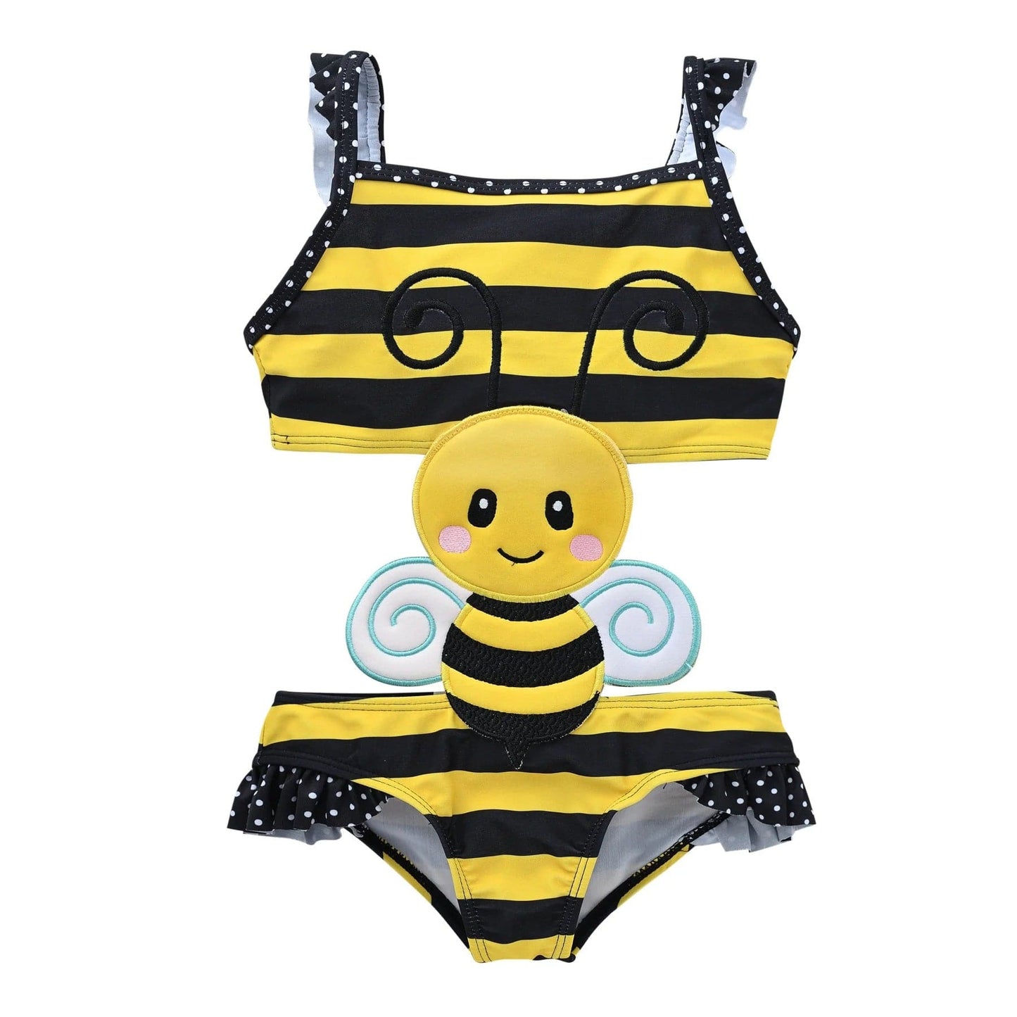 Pink Swan & Animal Cartoon Baby Swimsuit