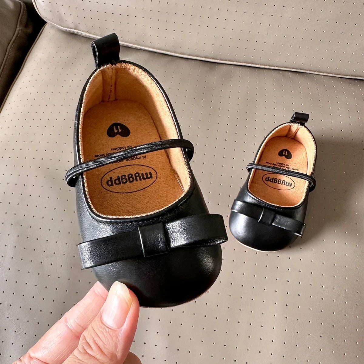 Tiny Steps Bow Baby Shoes