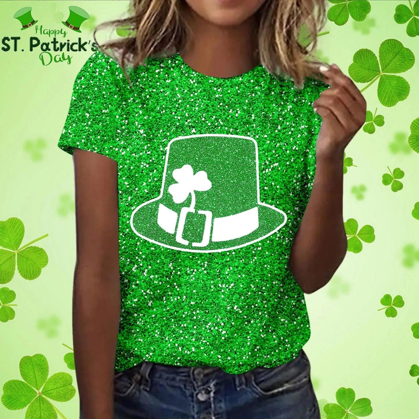 Four-Leaf Glow St. Patrick’s Shirt