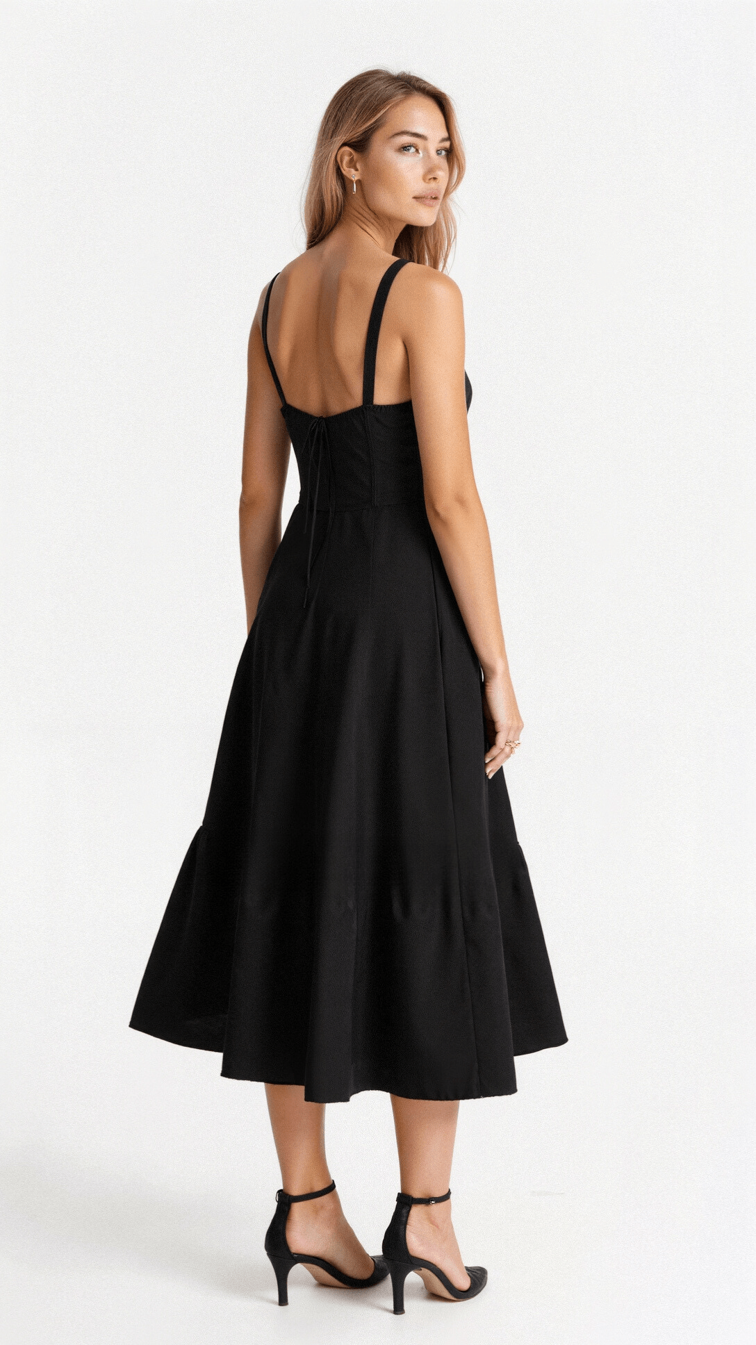 Elegant Bustier Waist Dress with Slit