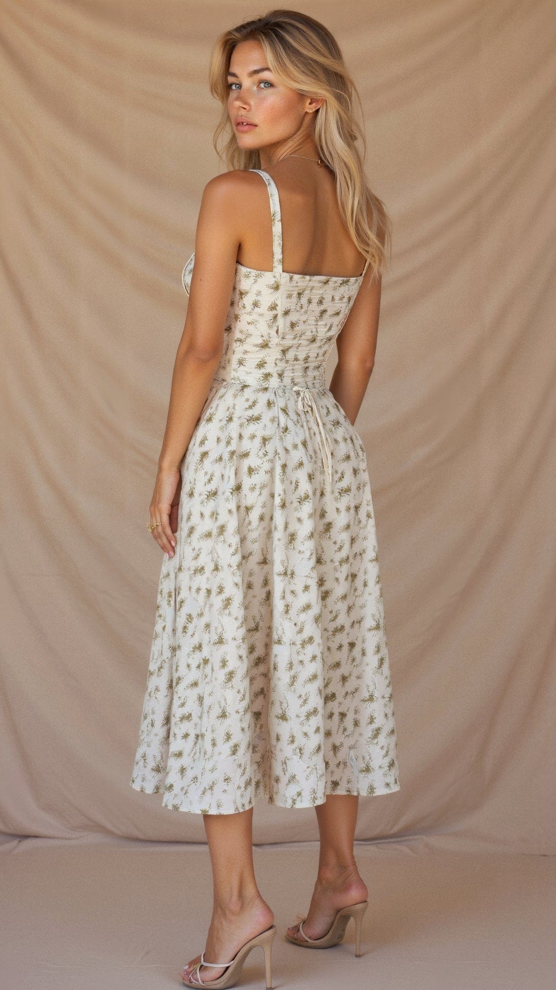 Elegant Bustier Waist Dress with Slit