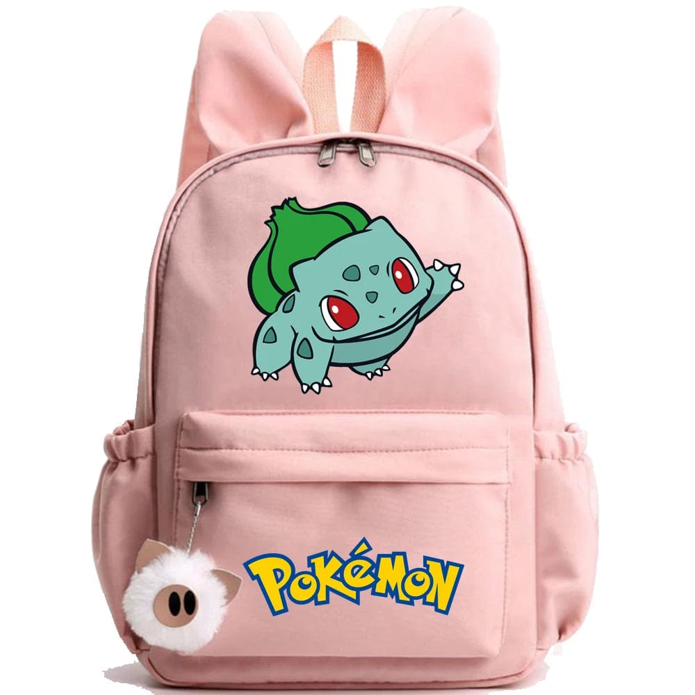 Pokemon Backpack With Fluffy Keychain