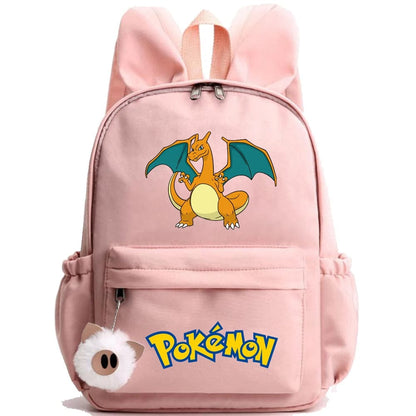 Pokemon Backpack With Fluffy Keychain