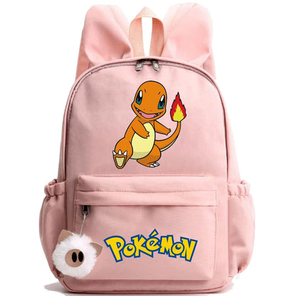 Pokemon Backpack With Fluffy Keychain