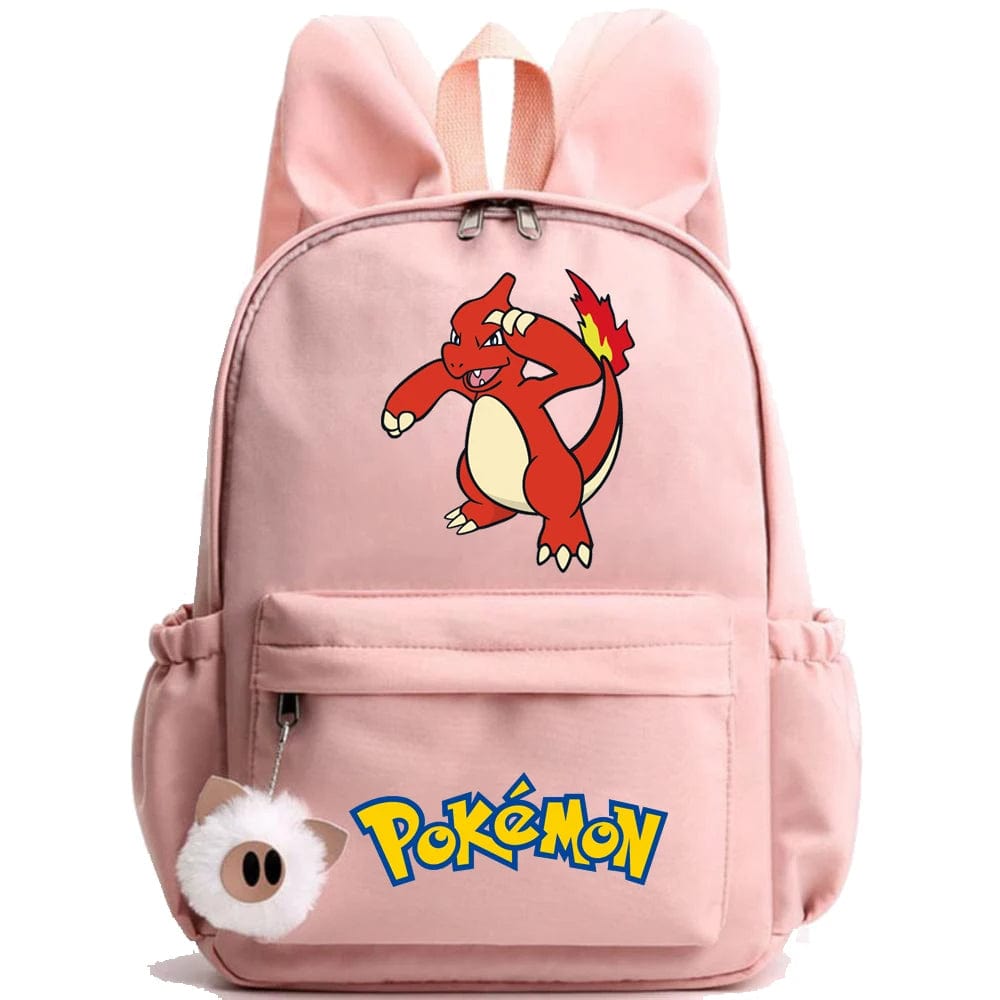 Pokemon Backpack With Fluffy Keychain