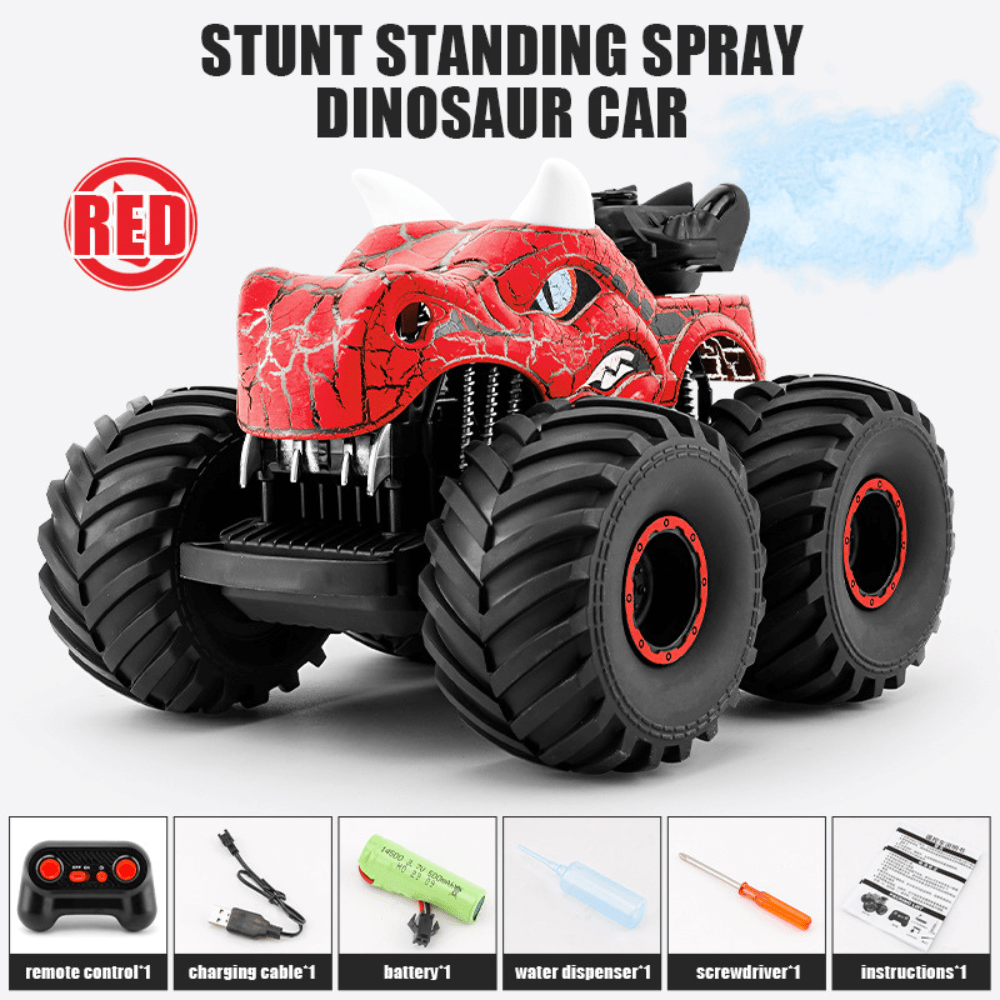 RC Car Dinosaur Stunt Monster 2.4GHz with Mist & Lights