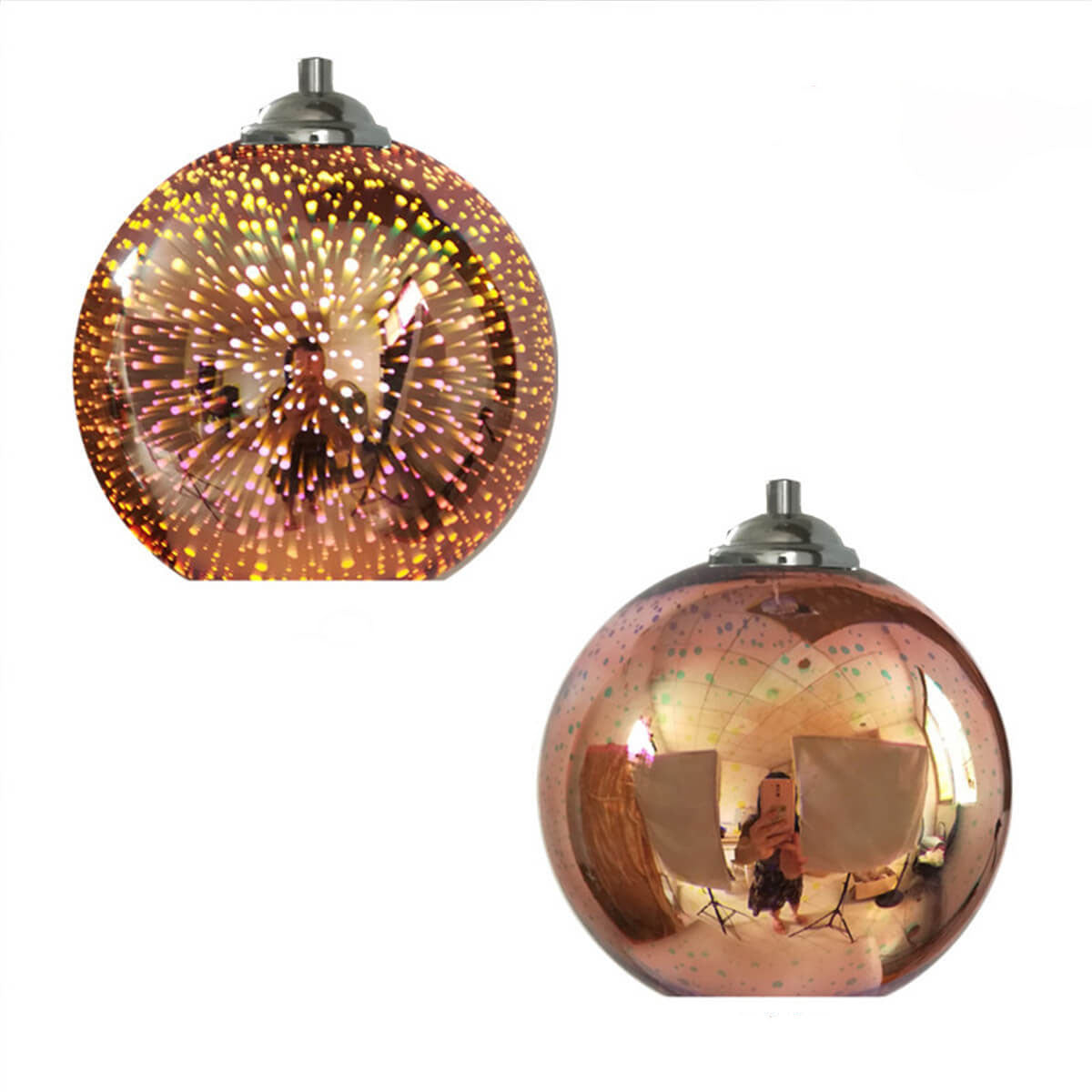 Vibrant 3D Firework Glass Pendant Light