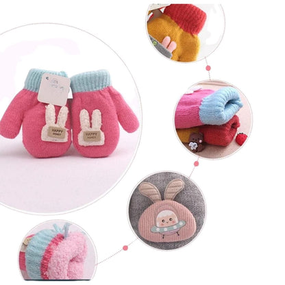 Cartoon Baby Knit Mittens