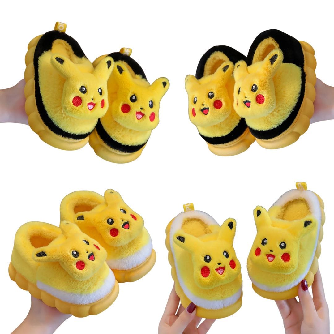 Pikachu Plush Winter Slippers