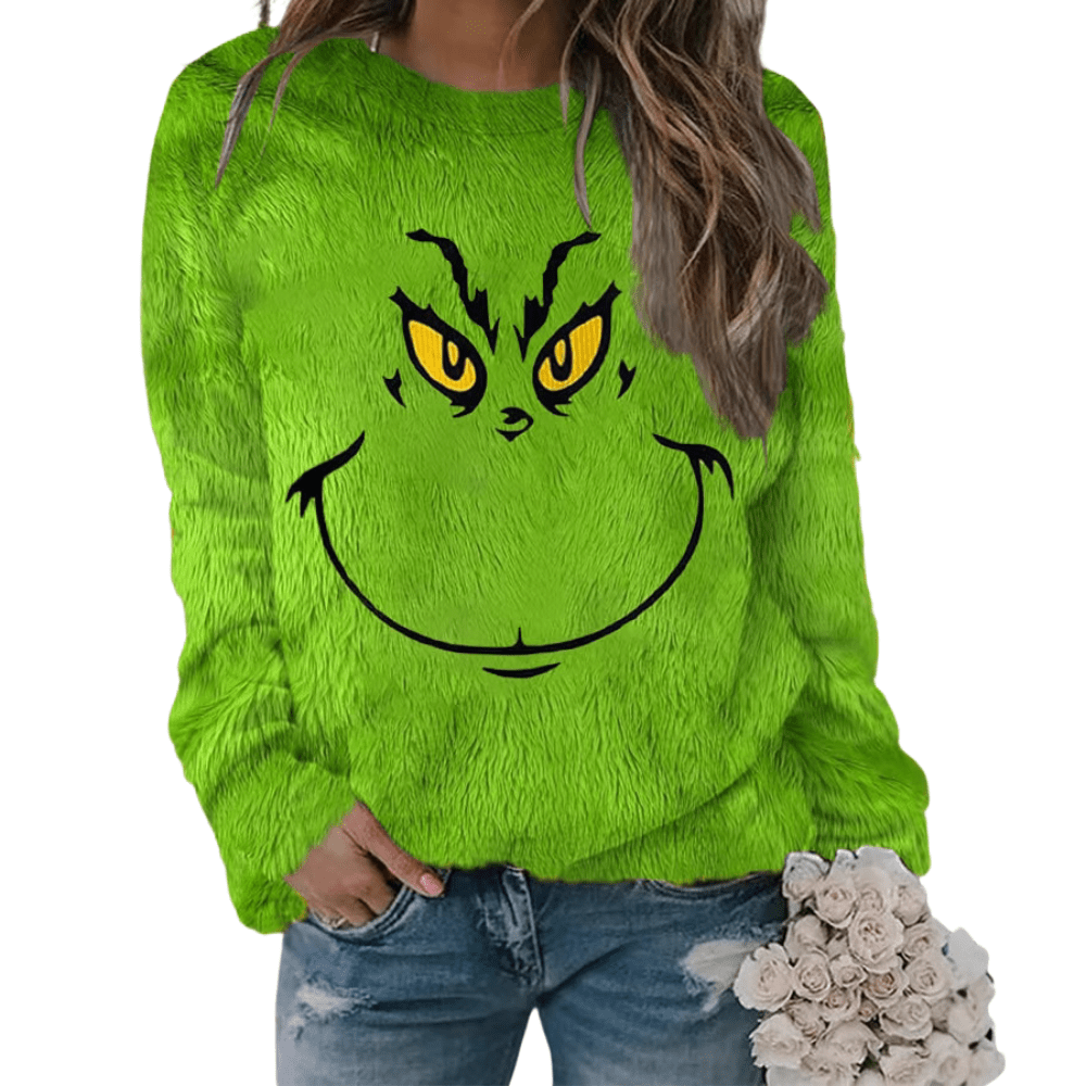 Cozy Grinch Fuzzy Sweatshirt