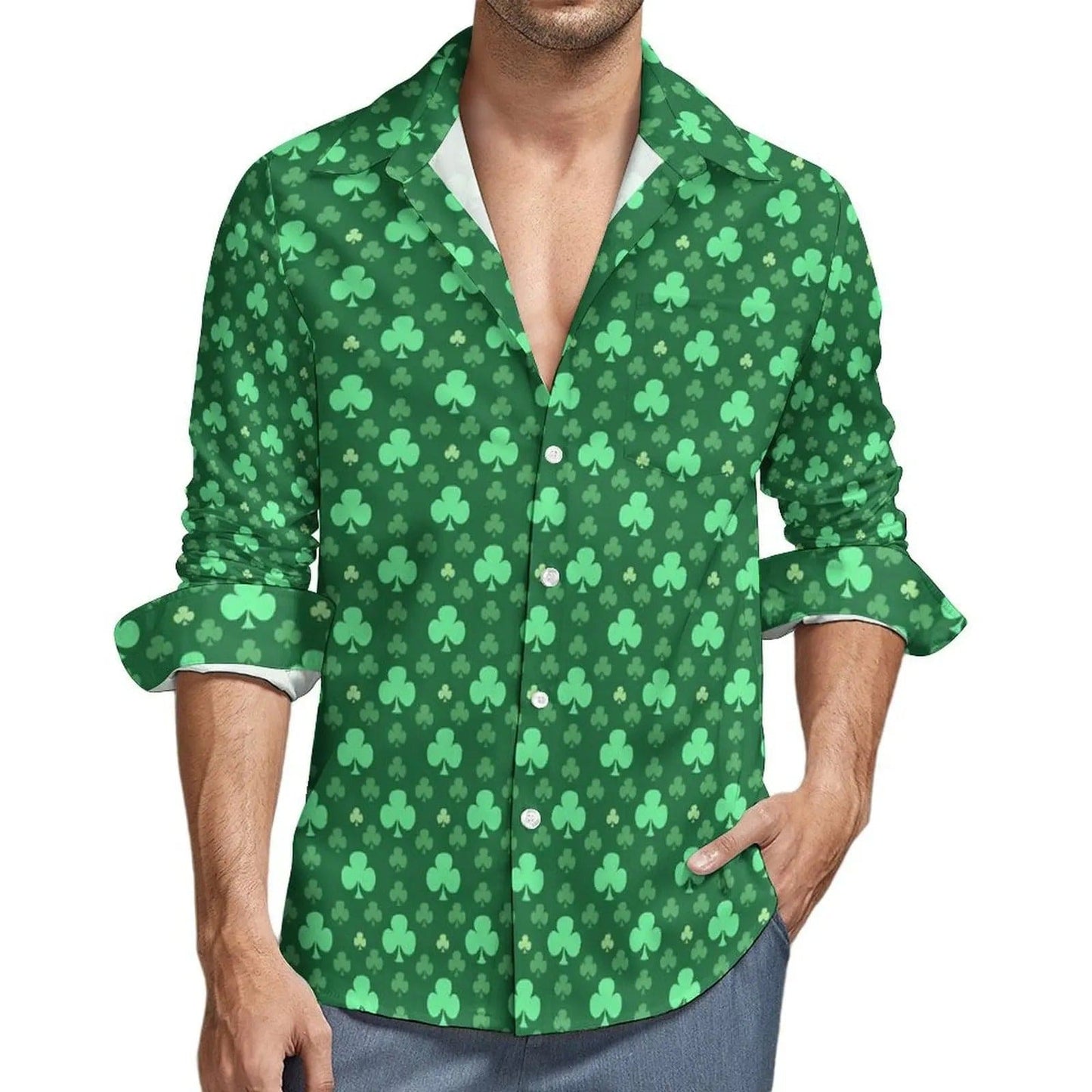 St. Patrick's Day Shamrock Style Green Shirt