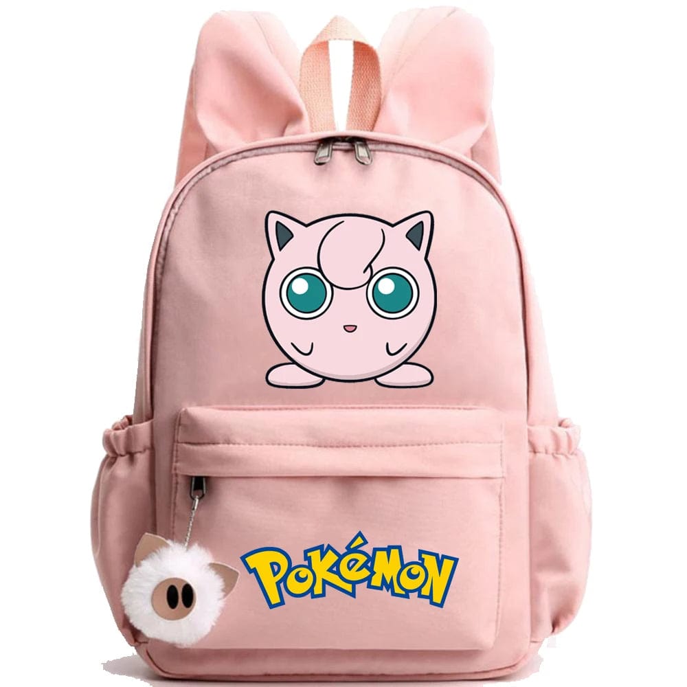 Pokemon Backpack With Fluffy Keychain