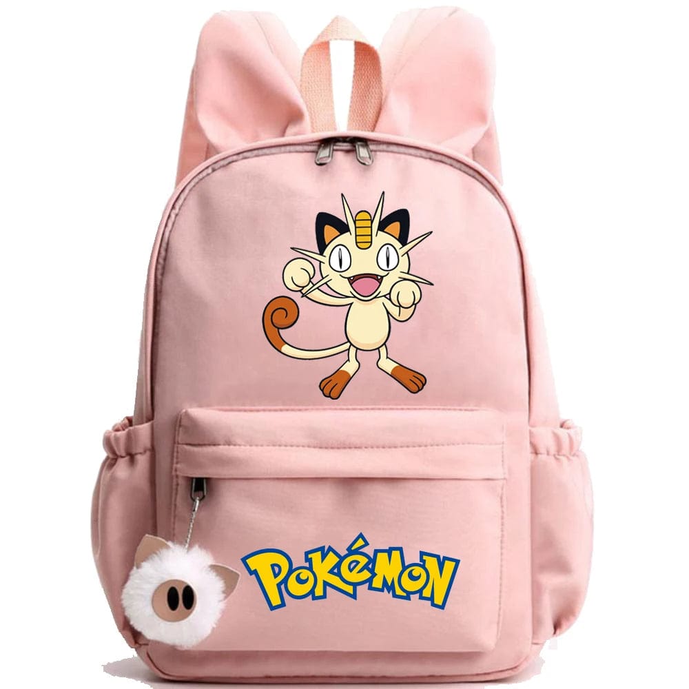 Pokemon Backpack With Fluffy Keychain