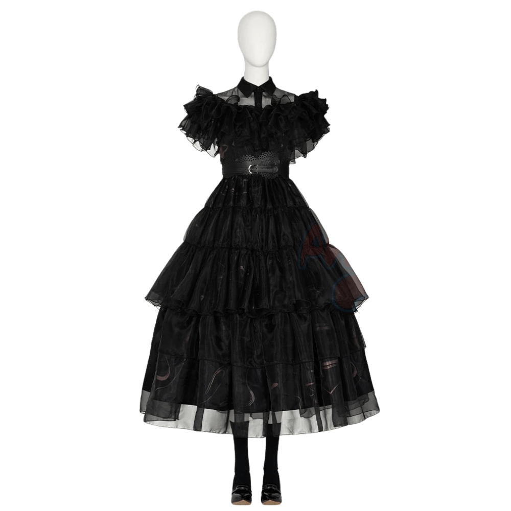 Wednesday Addams Costume Wednesday Black Dance Evening Dress