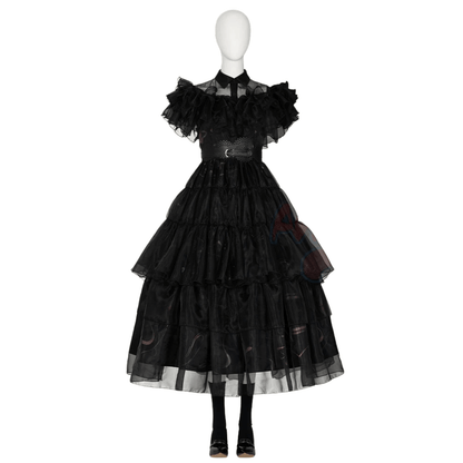 Wednesday Addams Costume Wednesday Black Dance Evening Dress