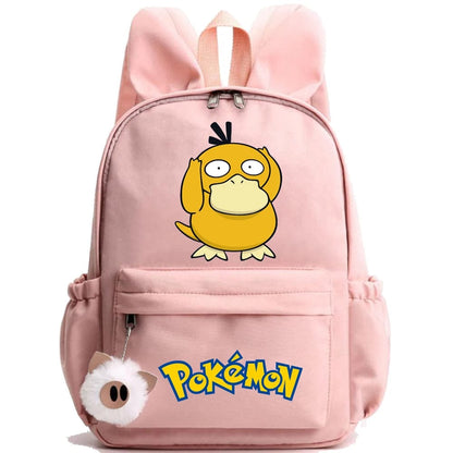 Pokemon Backpack With Fluffy Keychain