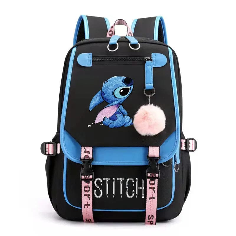 Stitch Backpack USB Charging for Boys and Girls