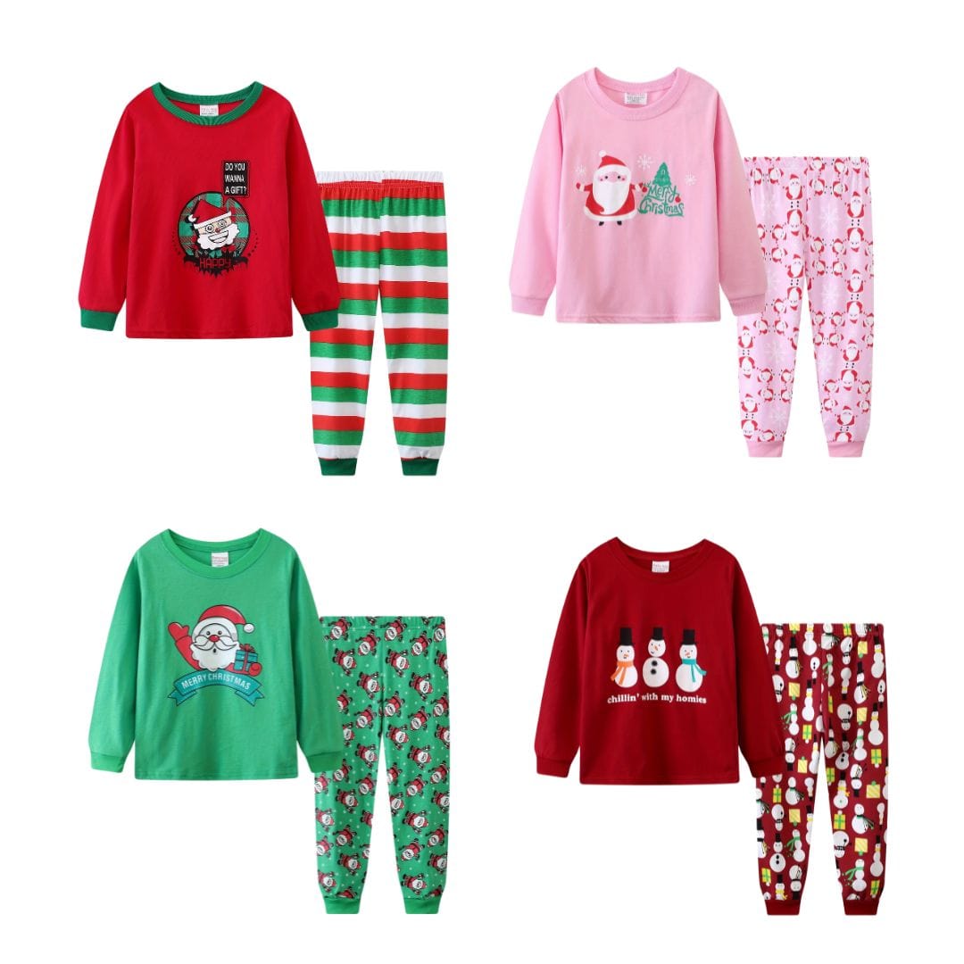 Santa Christmas Pajama Set for Kids