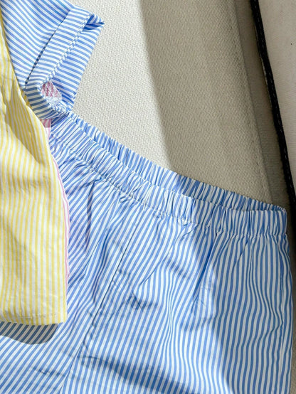 Adorable Baby Easter Outfit: Color Block Polo & Shorts Set