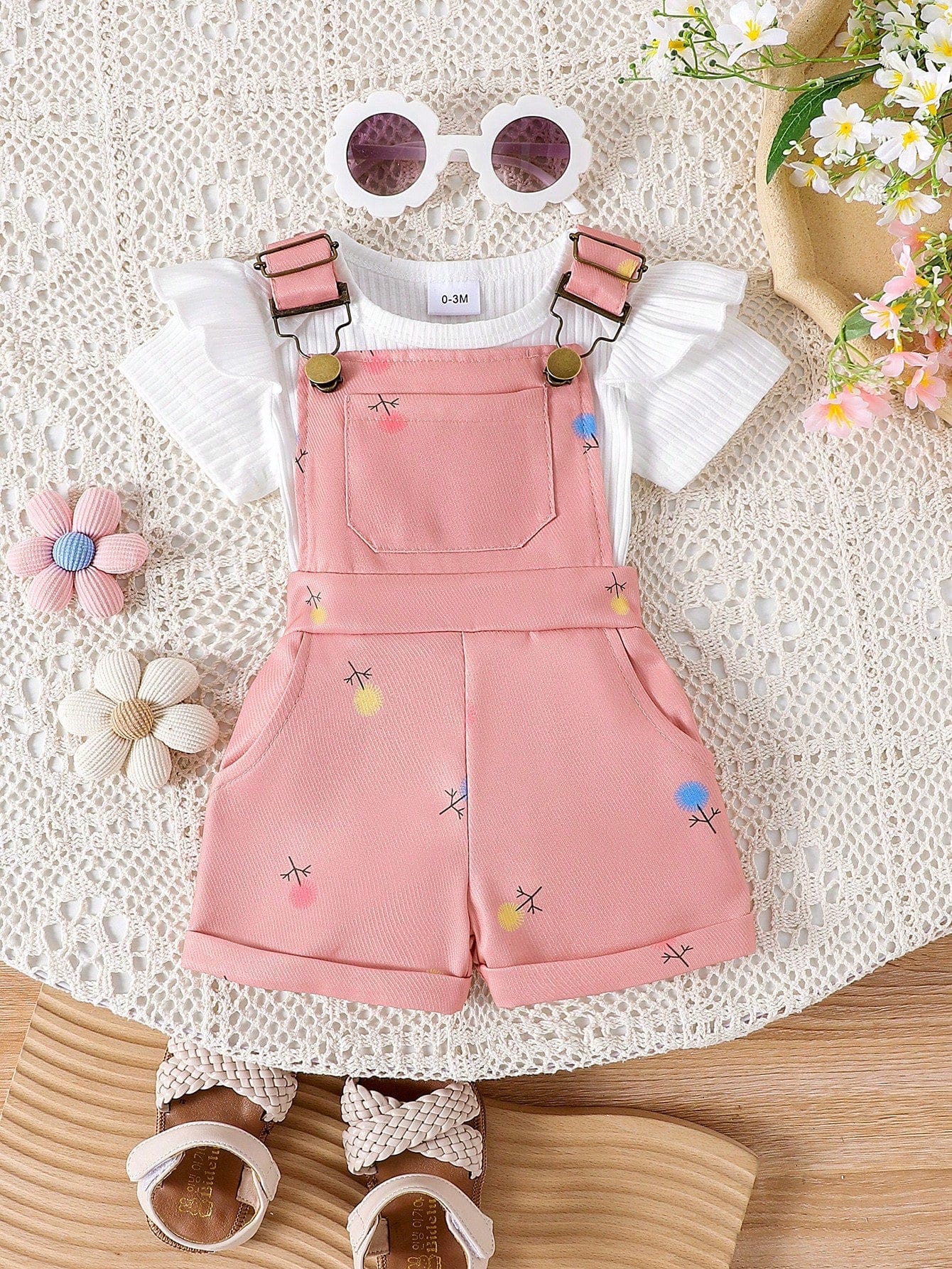 Adorable St. Patrick's Day Outfit for Baby Girls - Cute Romper & Bib Pants Set